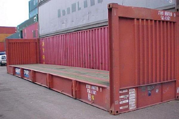 40 x 8 x 8½ ft -Flatrack | Fixed Ends