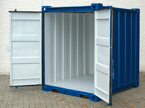 Container 6 ft blauw
