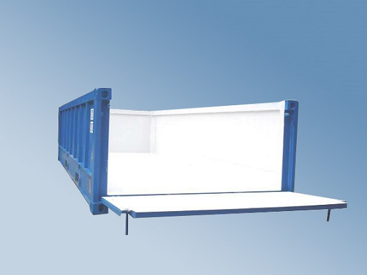 Halfhoge container